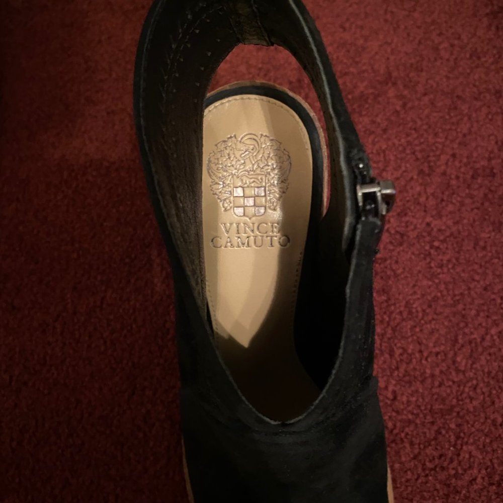 Vince Camuto Open Toe Block Heel Suede Sandals - image 4